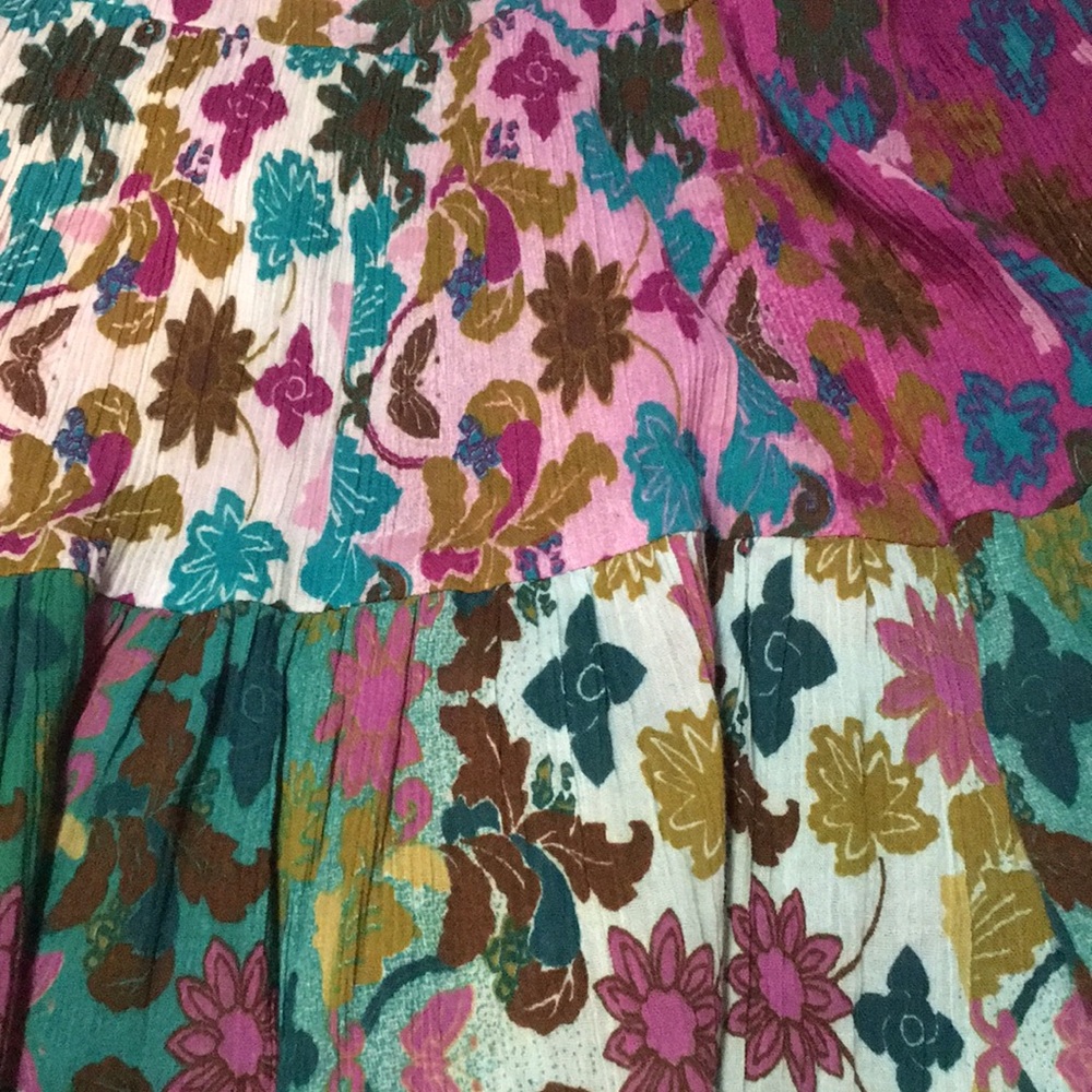 Dnky Jeans Boho Patchwork A-Line. Embroidered & E… - image 4